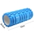 Yoga Gym Pilates EVA Grid Foam Roller Blue 33x14cm