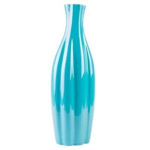Erica 19cm x 50cm Metal Vase - Aqua
