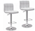 2X Modern Retro Solid Pu Leather And Gas Lift Bar Stool White