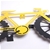 Dual-Time 50cm Bike Metal Wall Clock: Black/Yellow
