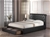 Luxury PU Leather Queen Bed Frame with 1 Drawer Black