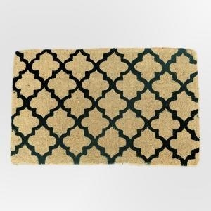 Coir Door Mat With Moroccon Tiles Patter