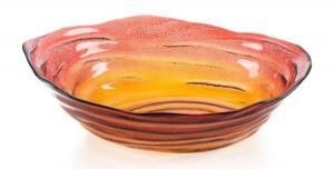 Solero Glass Bowl - Two Tone-Red/Orange-