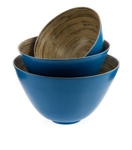 Bamboo Bowl-Matte Blue-35cm