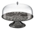 Grey Cake Stand with Dome