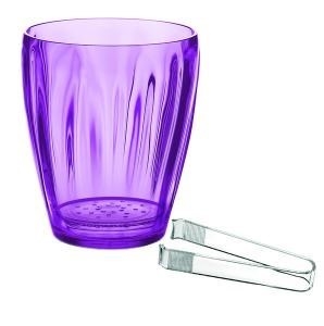 Violet Ice Bucket with Tongs