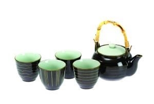 5Pc Tea Set - Kyoto Brown