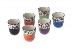 Kazbah Tea Cups 8cm - Set of 6 Ass