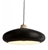 Black Iron Pendant Light with Wood Finial