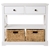 Rustic 2 Drawer Cabinet with 2 Baskets - White