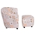 Childrens Tub Chair with Ottoman - Patchwork
