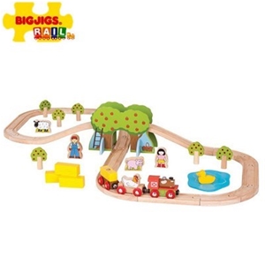 Bigjigs Wooden Farm Train Set
